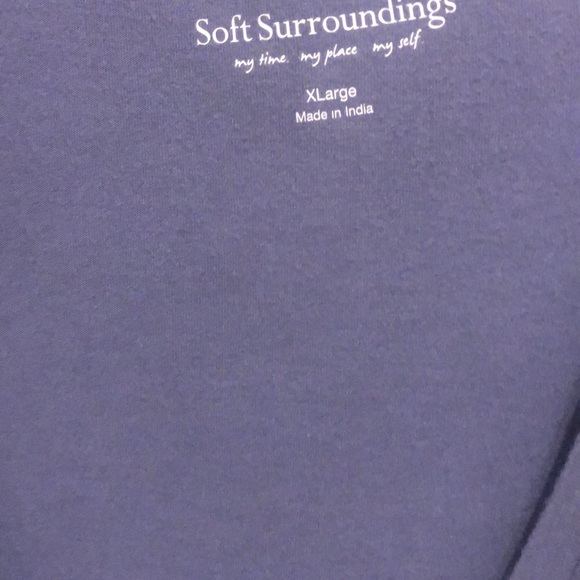 Steel, gray, soft surroundings tunic with many details, including beading. - Picture 2 of 5